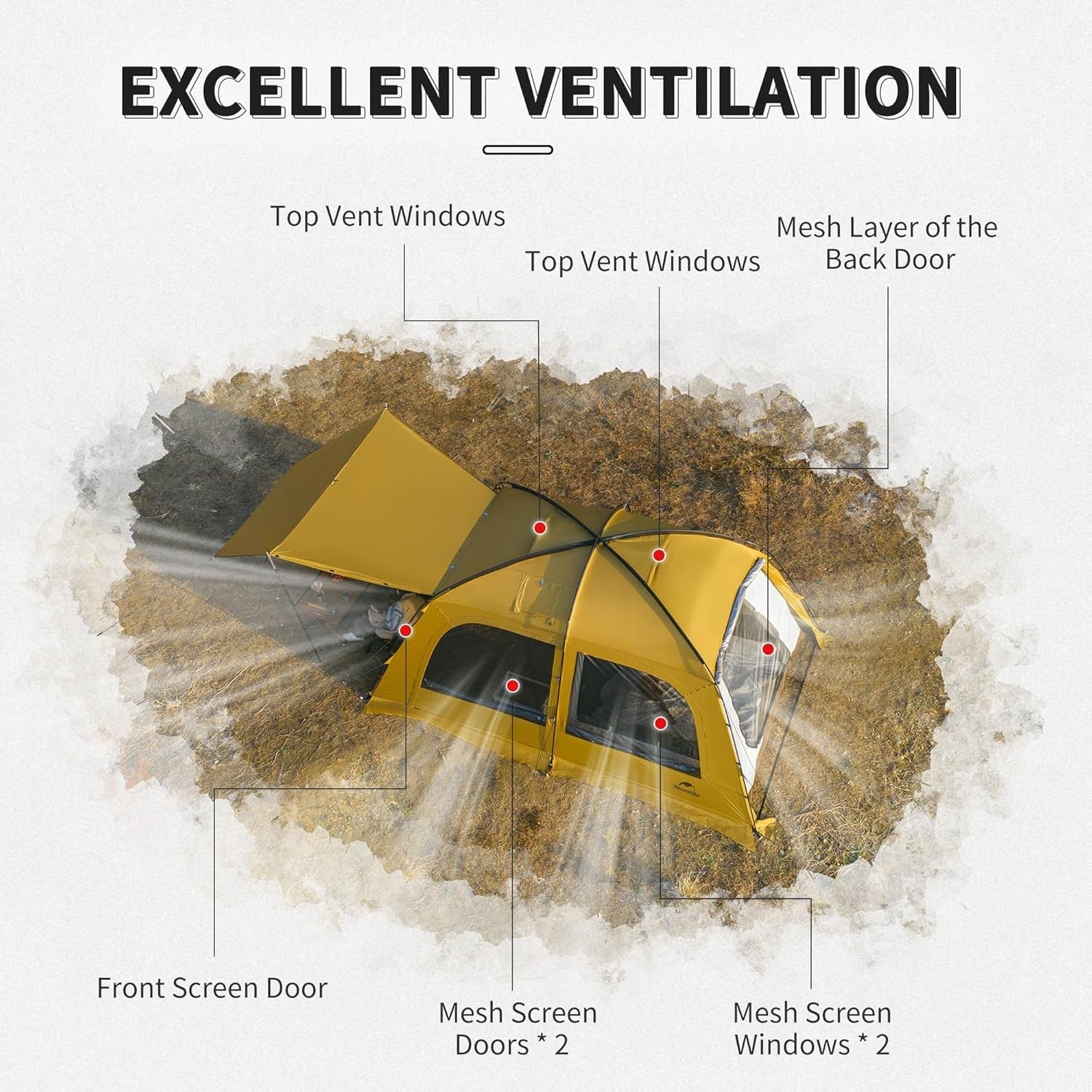 4 Seasons Camping Tent 2-6 Person Waterproof Thermal