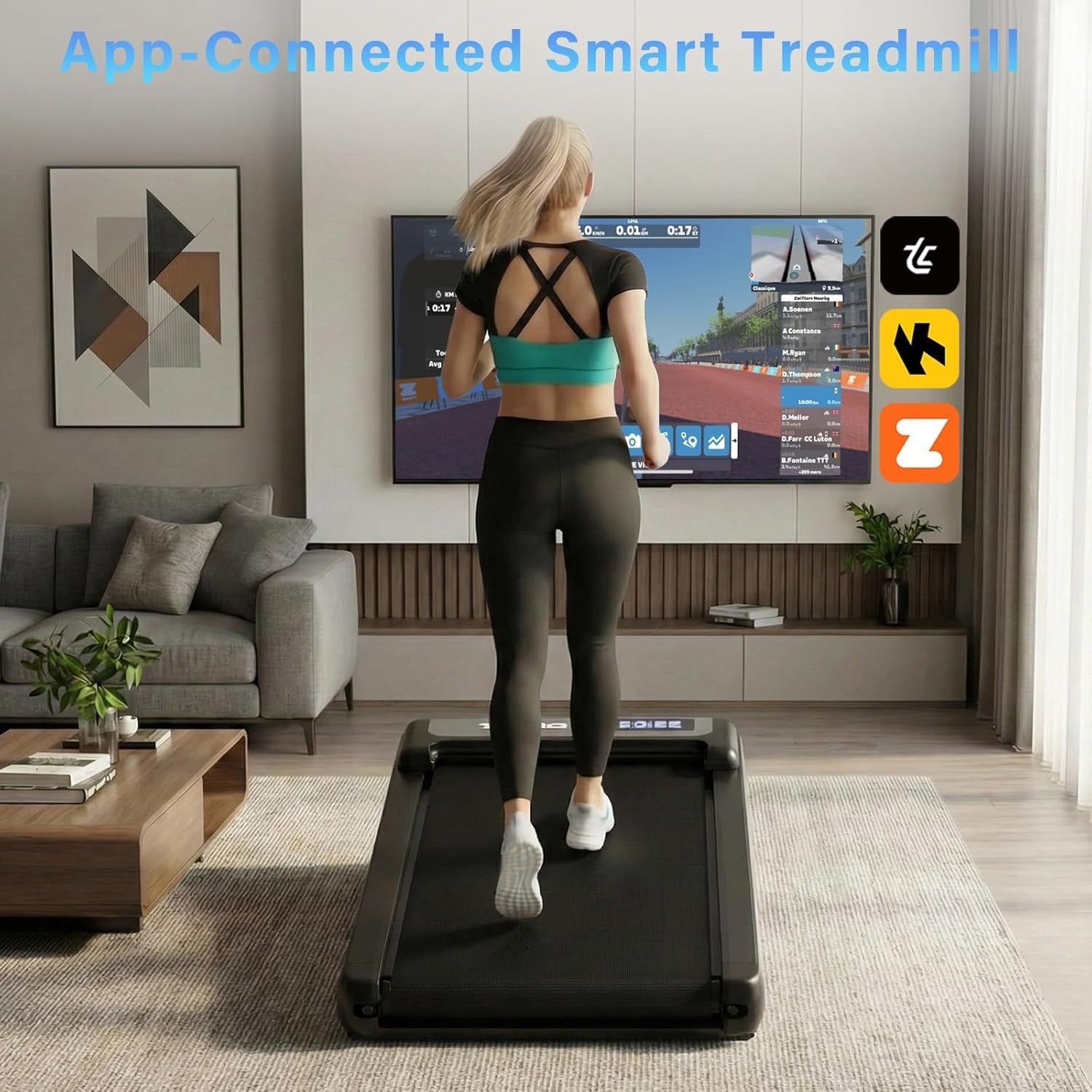 Under Desk Walking Pad Treadmill 3-in-1 Incline 2-6KM/H Home Office