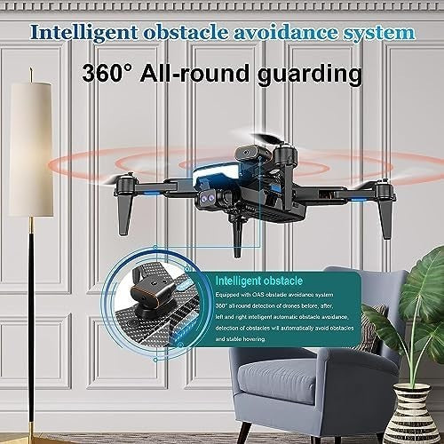 Mini 4K Drone with Brushless Motor, Obstacle Avoidance & 2 Batteries