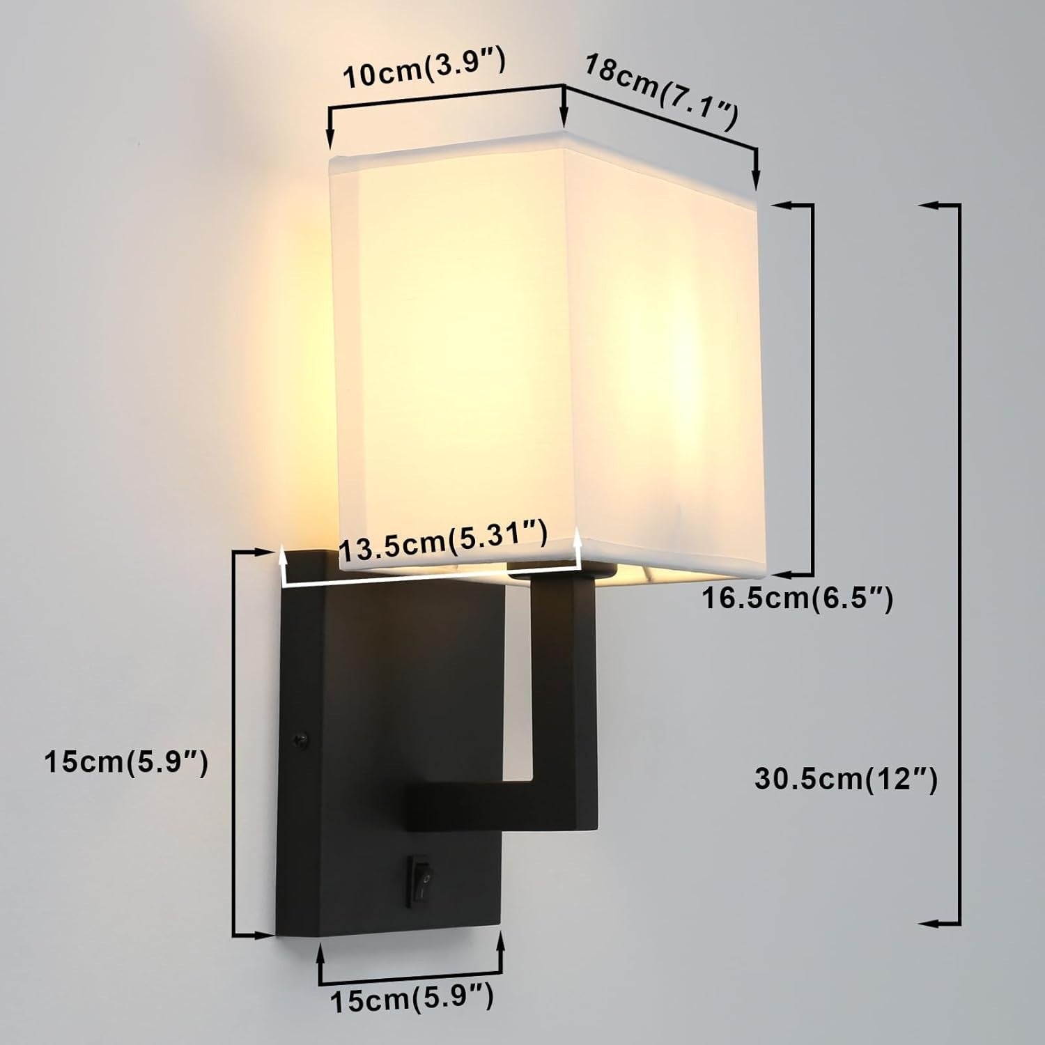 Vintage Modern Linen Wall Sconce Light, Warm Glow, Dimmable, Classic Style