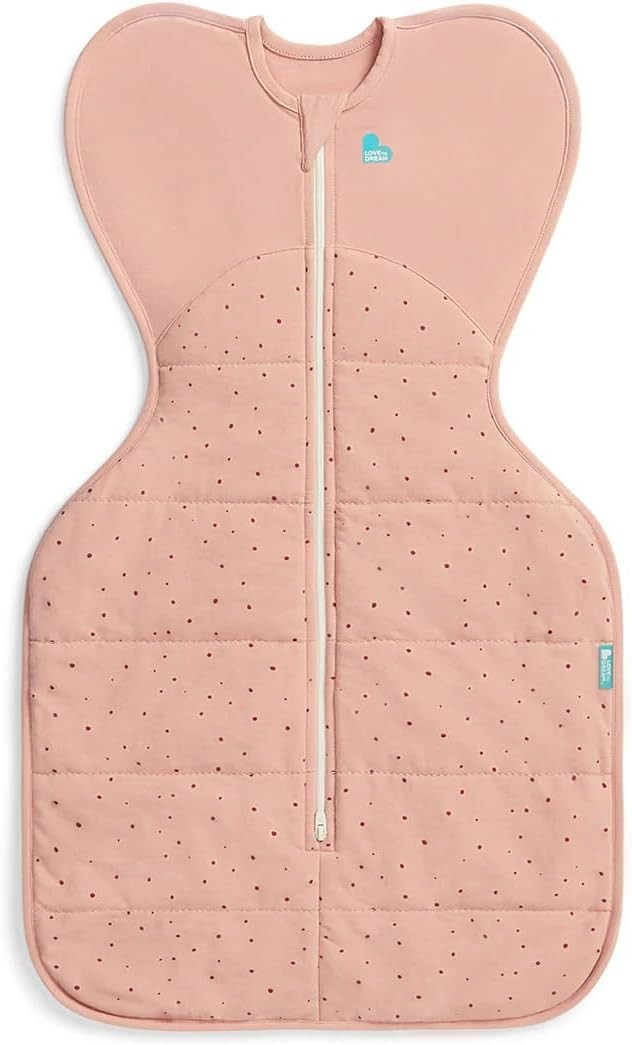Newborn Swaddle Sleep Sack 2.5 TOG Arms-Up 2.2-3.8kg Pebbles Rose