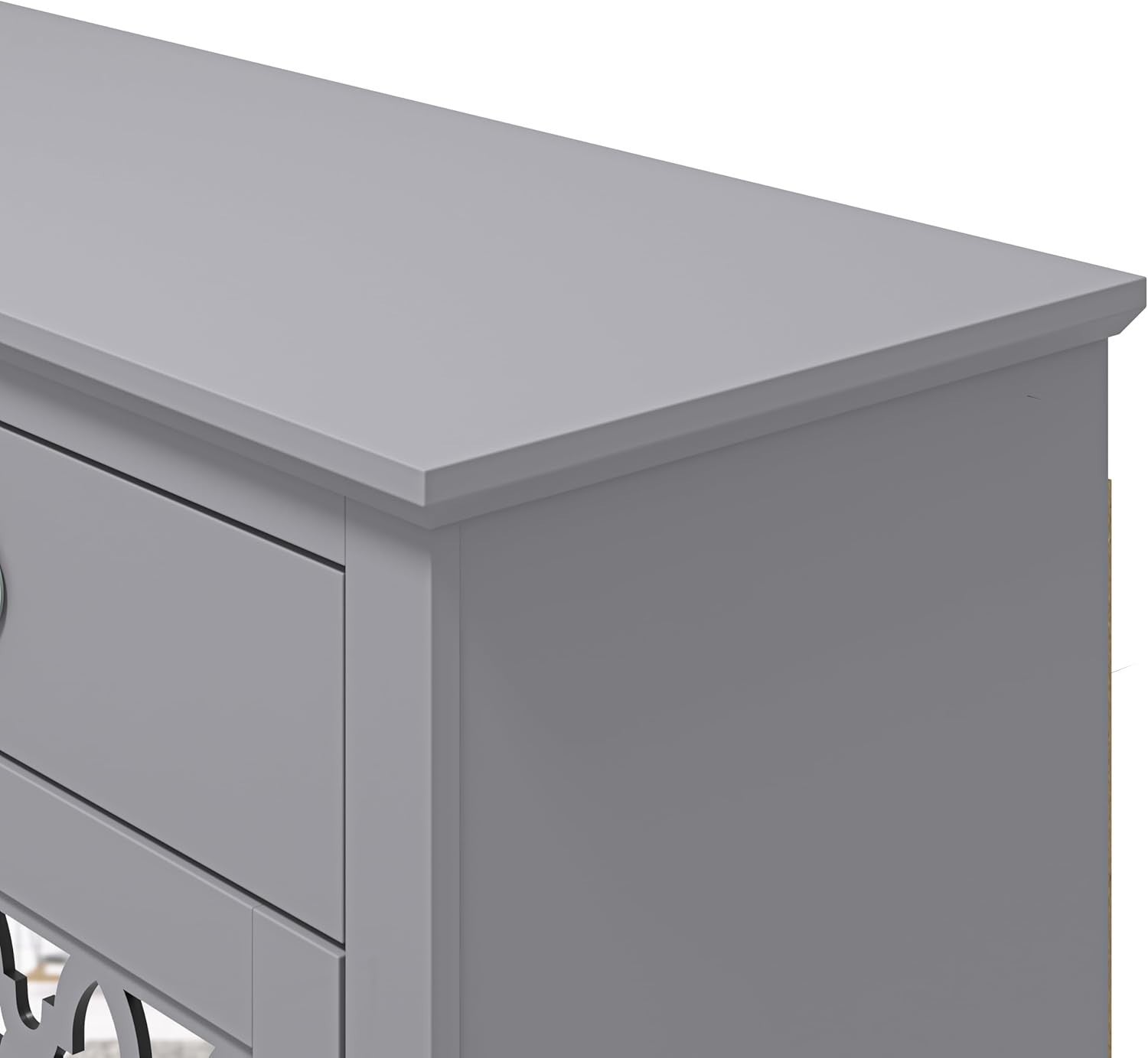 Modern Grey Sideboard Cabinet 3 Door 2 Drawer Storage Unit Hallway