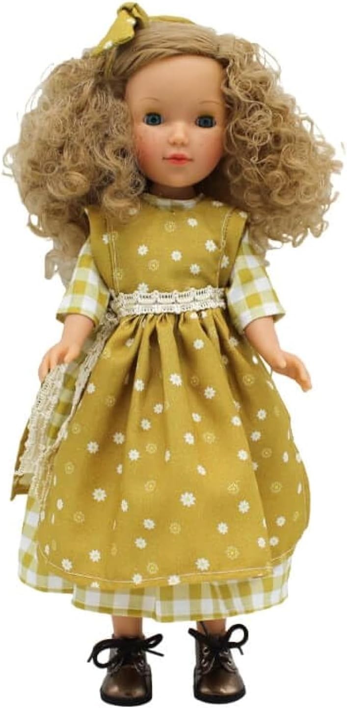 41cm Folk Style Doll Freckles Printed Dress Collectible Handmade Spain
