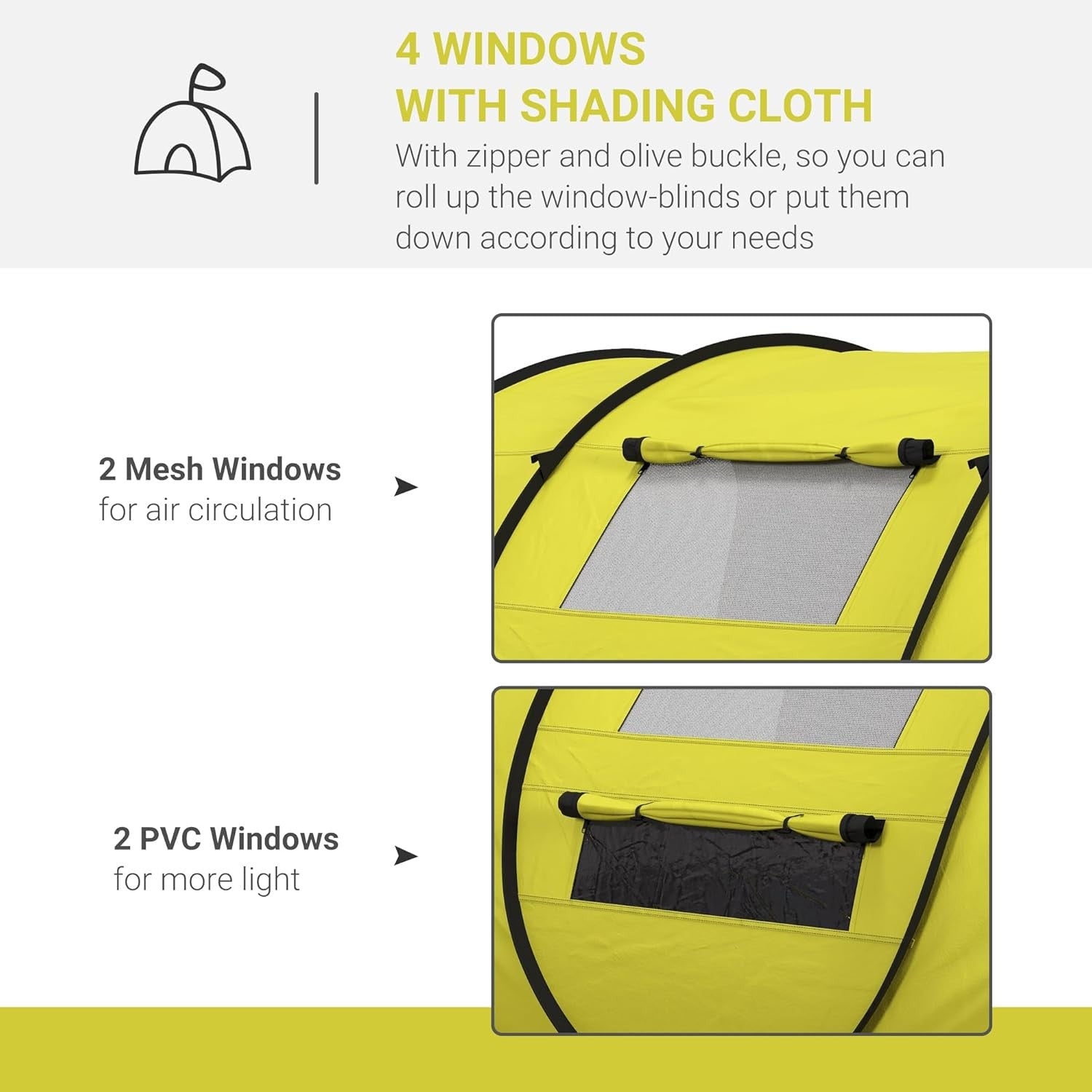 4 Person Pop Up Camping Tent Waterproof Family Festival Shelter