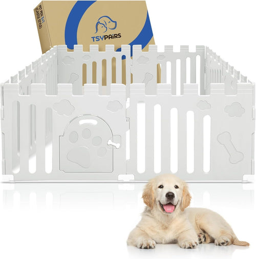 8 Panel Dog Playpen with Door – Large Indoor Pet Fence, Non-Slip & Secure Gate