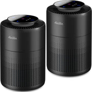 2 Pack HEPA Air Purifier Bedroom Quiet 24dB Pet Smoke Odour Night