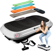White Vibration Plate Exercise Machine Full Body Workout 99 Speeds