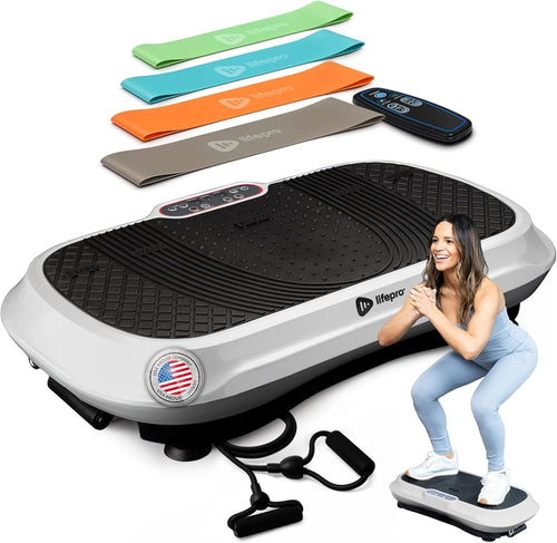 White Vibration Plate Exercise Machine Full Body Workout 99 Speeds
