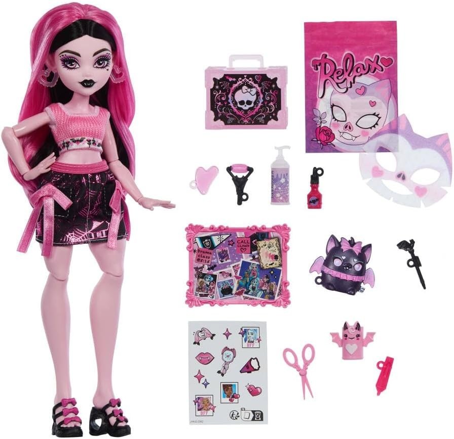 Vampire Doll Self Care Set with 13 Surprises Beauty Crafts Display