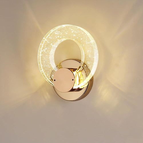 Modern Gold Crystal Wall Light Sconce | 3-Color LED, Luxury Look