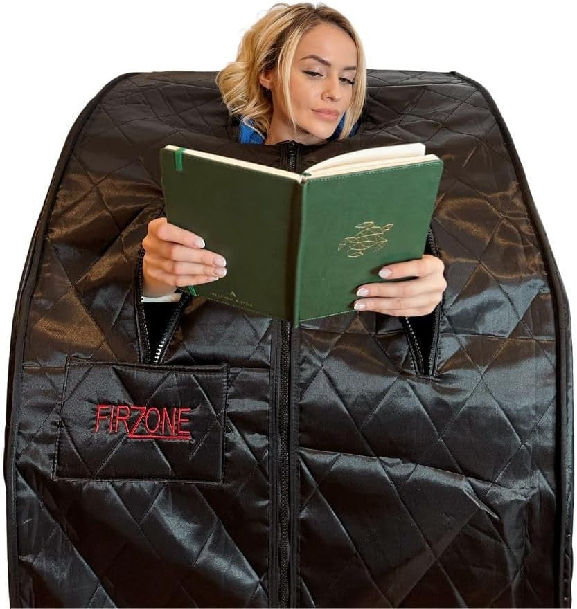 FZ-100 Portable Infrared Sauna – Full-Size Home Detox Spa w/ Remote + Chair