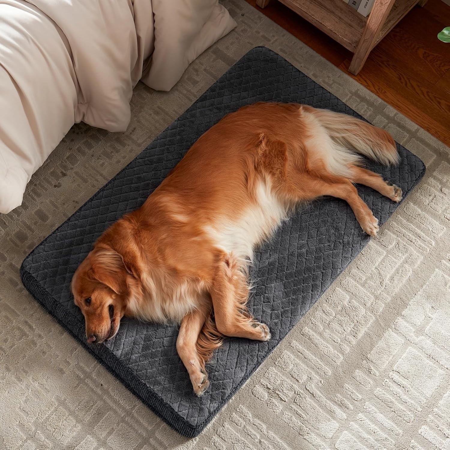 XL Orthopedic Dog Crate Bed 104x69cm Memory Foam Washable