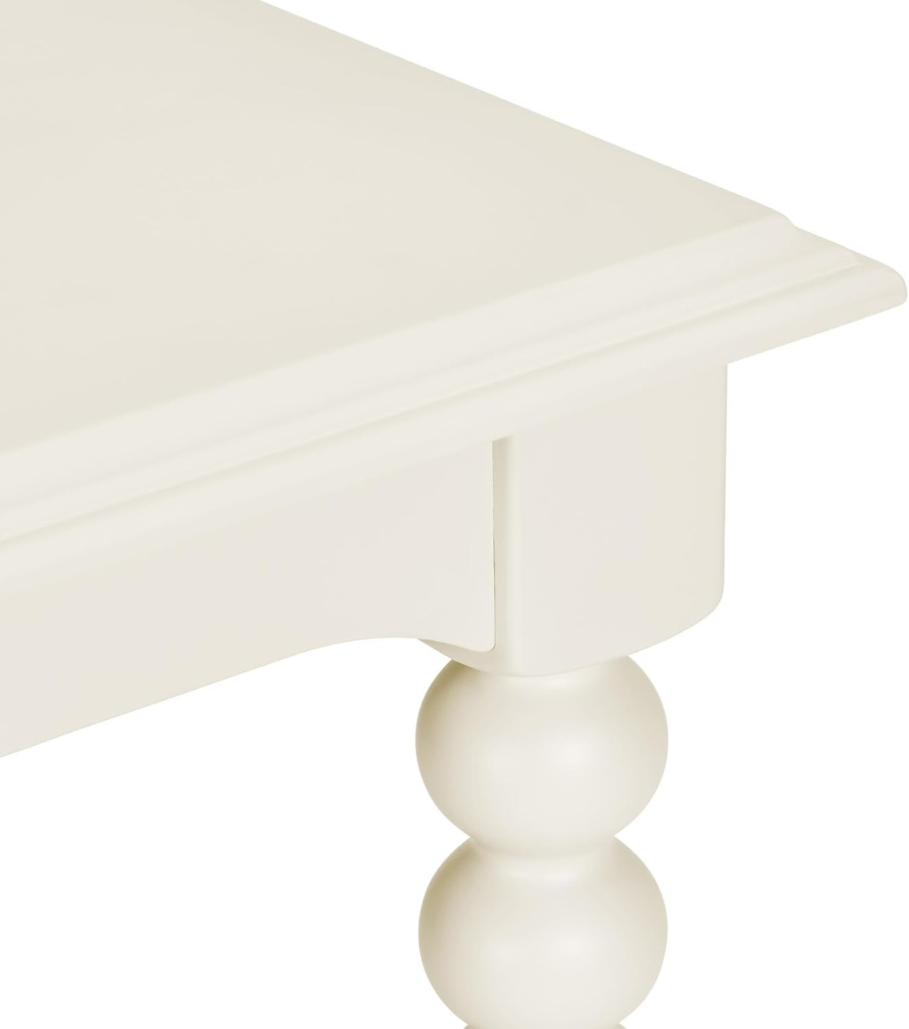 Slimline Hallway Console Table Linen Finish 142x76x34cm Sturdy Display