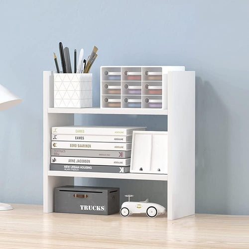 3-Tier Wood Desk Organizer Shelf Storage for A4 Paper