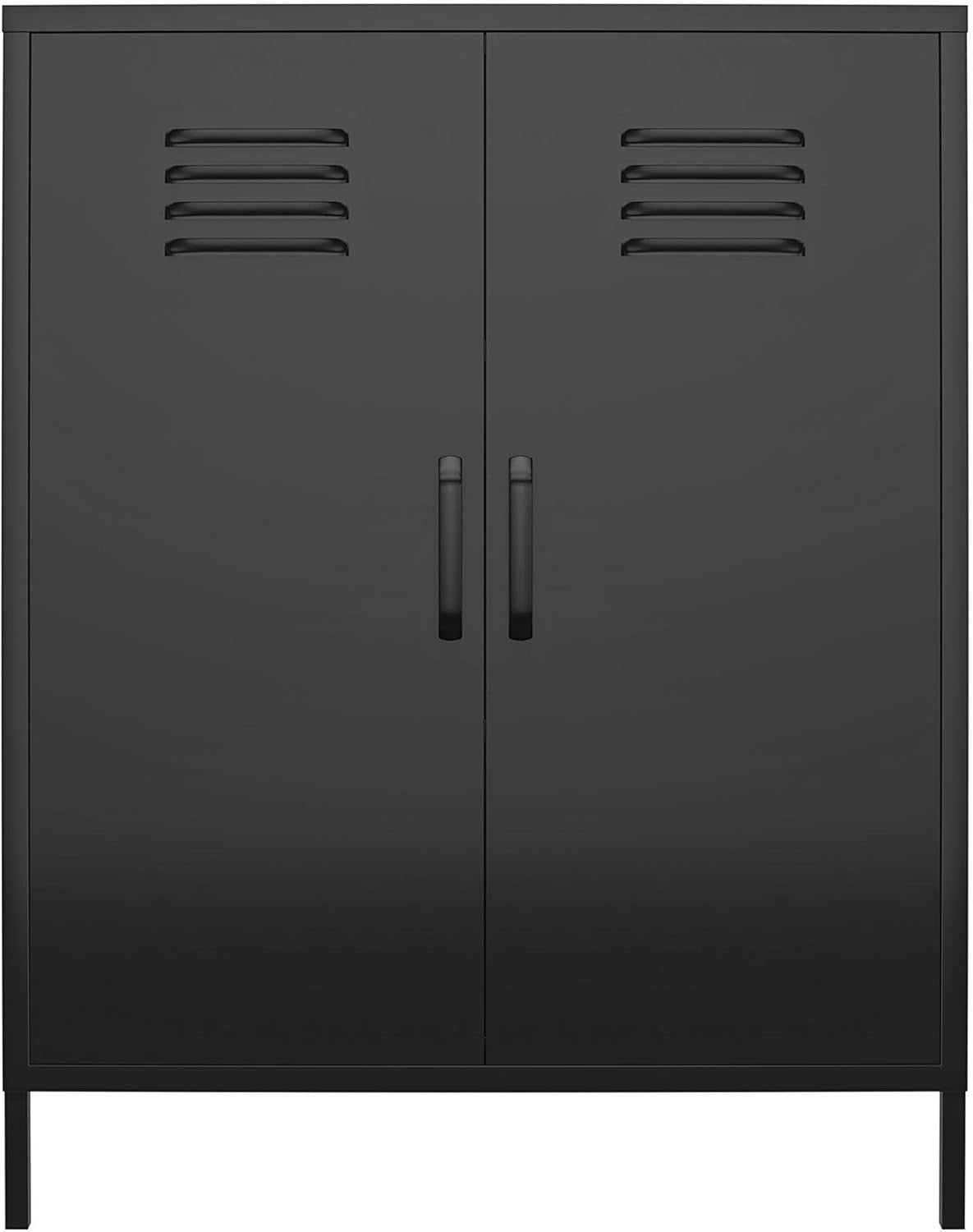 Metal Storage Cabinet 2 Doors, 3 Shelves, Lightweight, Scratch-Resistant