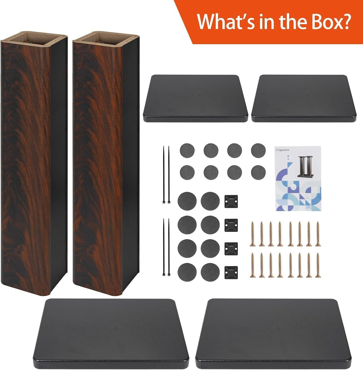 70cm Wood Speaker Stands HiFi Floor MDF Sand Fill Heavy Duty Pair