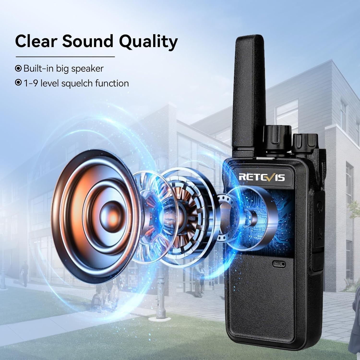 Professional Walkie Talkies 10 Pack PMR446 VOX Rechargeable w/ Charger