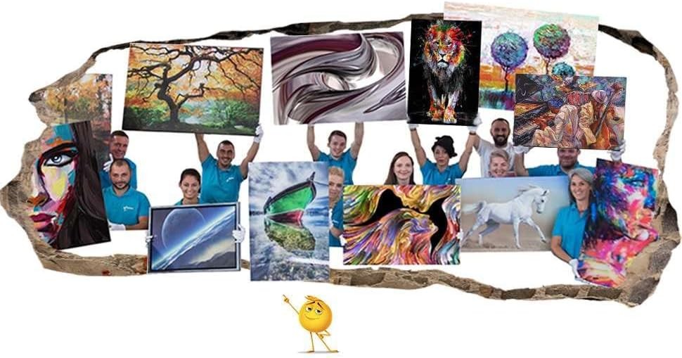 Large Abstract Canvas Wall Art 90x60cm Colourful Framed Print