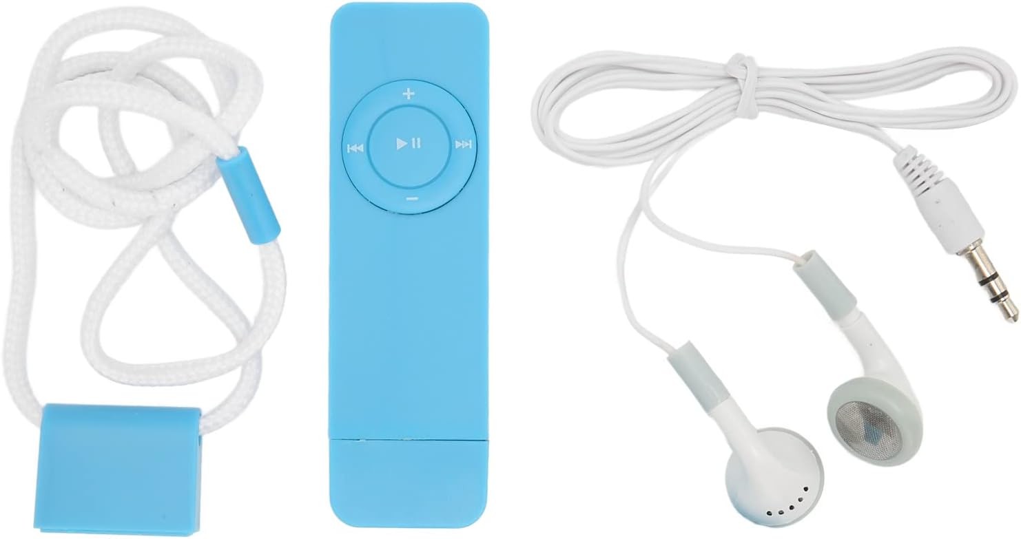 USB MP3 Player Lossless Sound Student Kids TF 64GB Blue