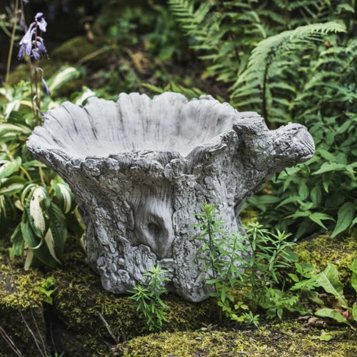 Hedgehog Leaf Bird Bath Outdoor Garden Ornament Frost Proof Stone