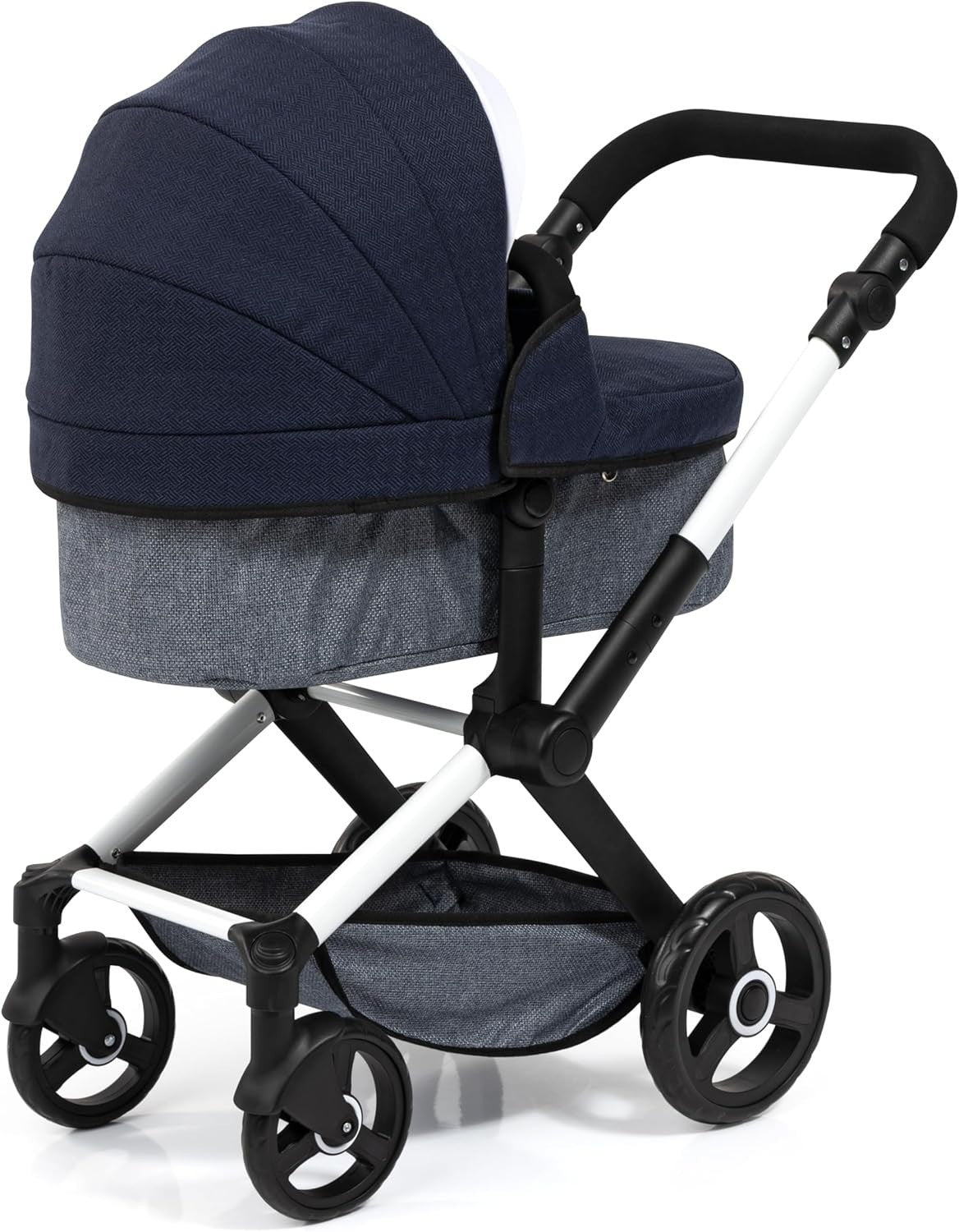 Dolls Pram Pushchair Carrycot Set Adjustable Handle Tall Toy Buggy 6+