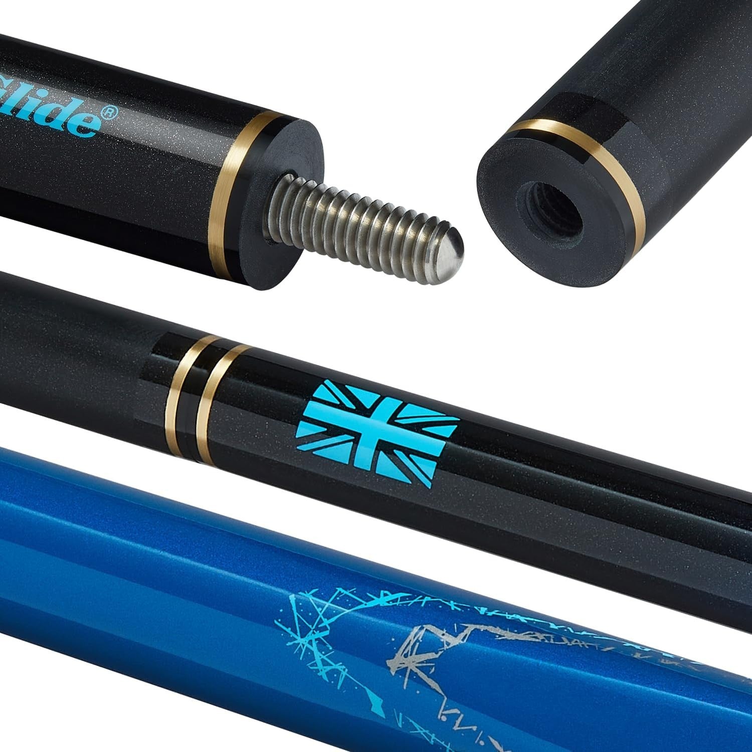 Carbon Fibre Snooker Pool Cue 57" 10mm Tip Quick Release Joint 19oz