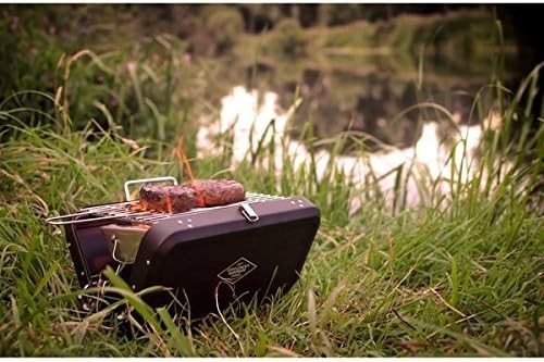 Portable Suitcase Charcoal BBQ Grill Compact Folding Outdoor Camping Picnic