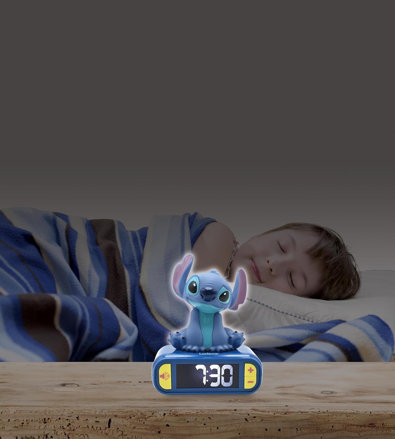 Kids Alarm Clock Night Light LED Display Snooze Cute Bedroom Gift