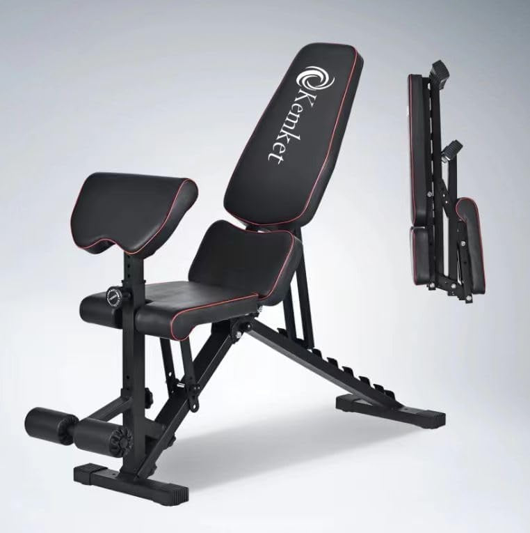 Foldable Adjustable Weight Bench Flat Incline Decline Home Gym 660lb