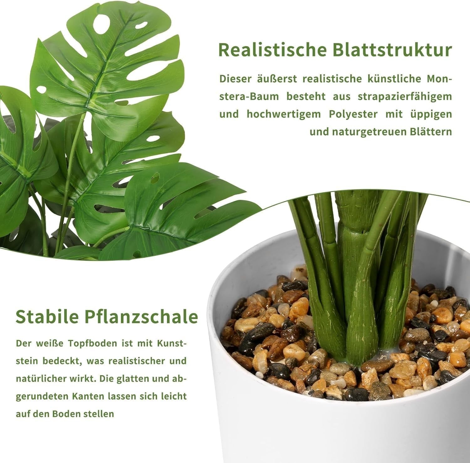 71cm Artificial Monstera Plant Fake Tropical Tree Indoor Outdoor Home Decor