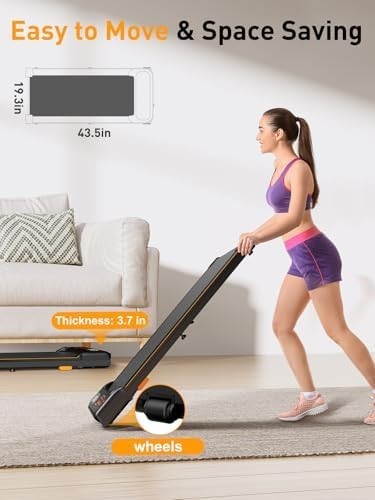 4-in-1 Walking Pad with Incline 2.5HP Under Desk Treadmill w/ Bluetooth & LED