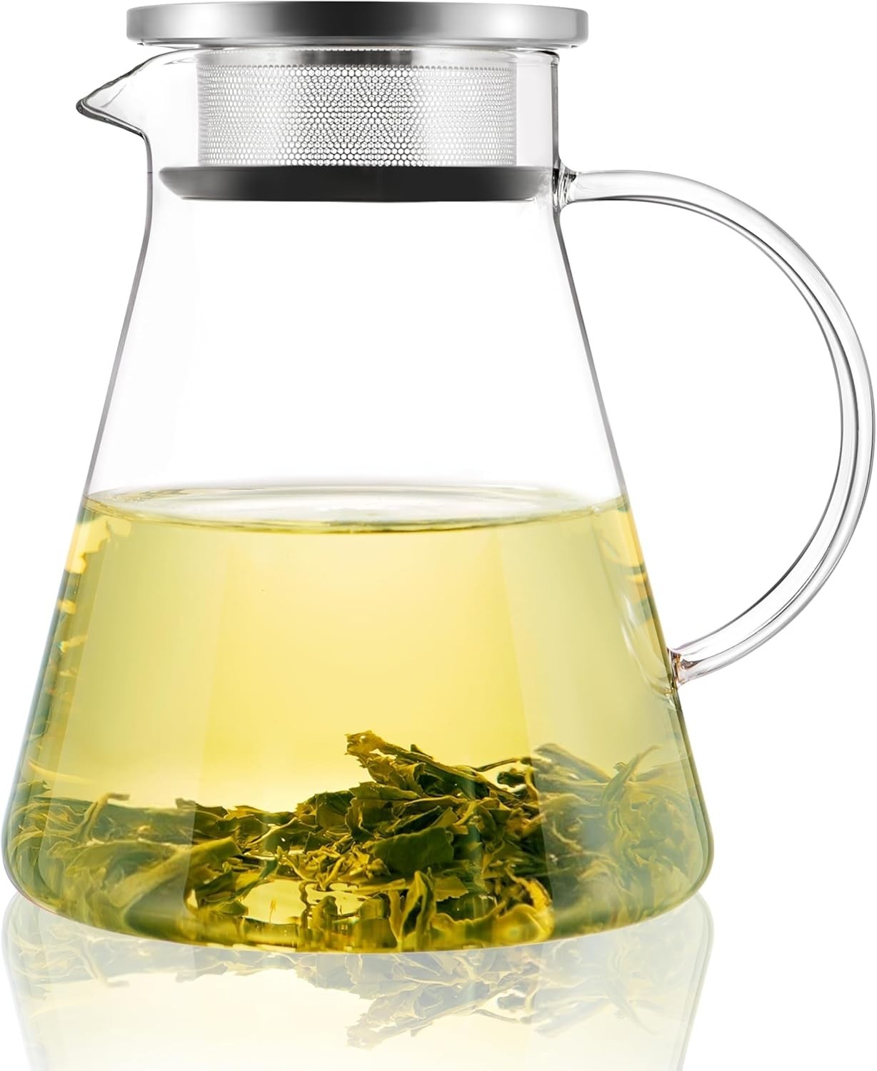 1.2L Glass Teapot Stovetop Safe Tea Kettle Loose Leaf Tea Maker