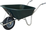 120L 1-Wheel Wheelbarrow Black – Puncture Proof Tyre Heavy Duty w/ Steel Frame