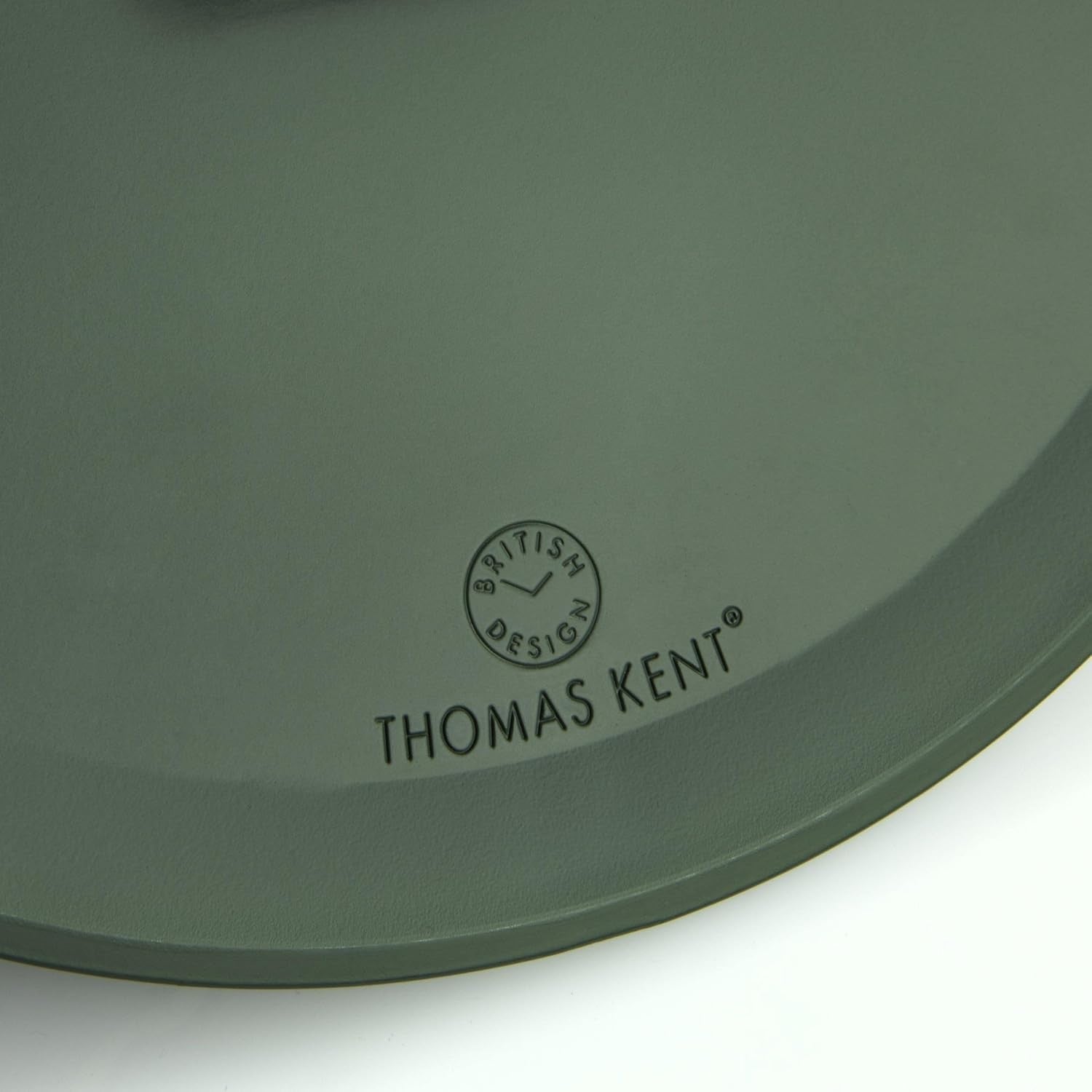 Silent Olive Green Wall Clock 12” Modern Metallic Numerals Luxury Decor