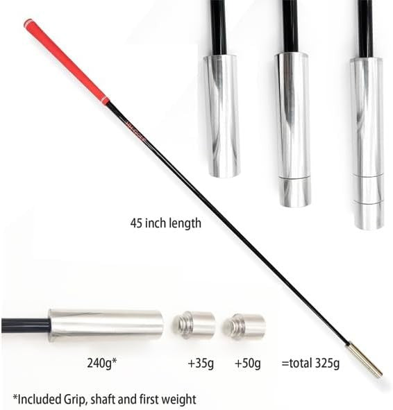 Golf Swing Speed Trainer Stick 3 Weight Adjustable Power Aid