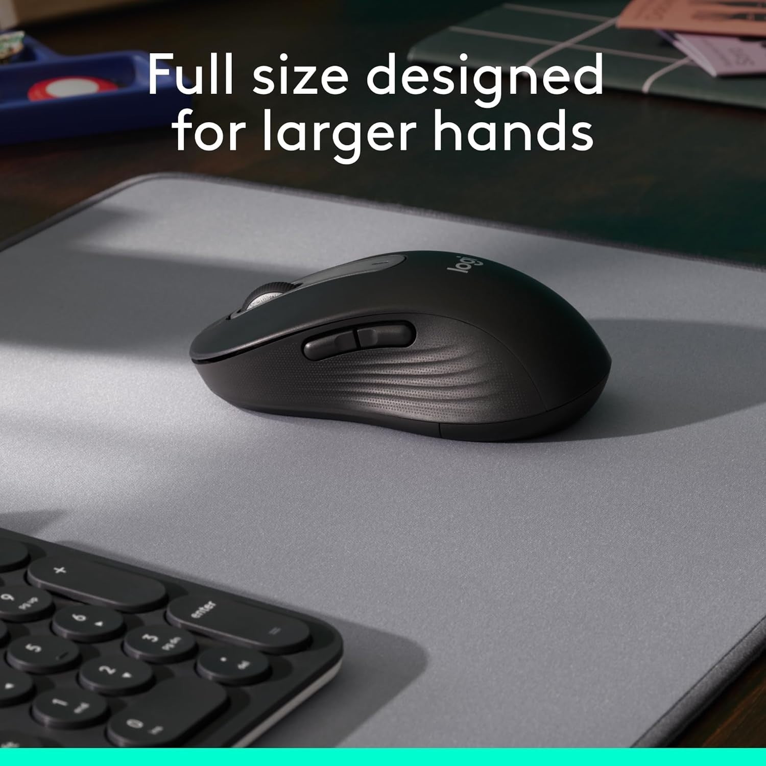 Large Hand Wireless Mouse Silent Click Ergonomic Bluetooth Home Office Comfort