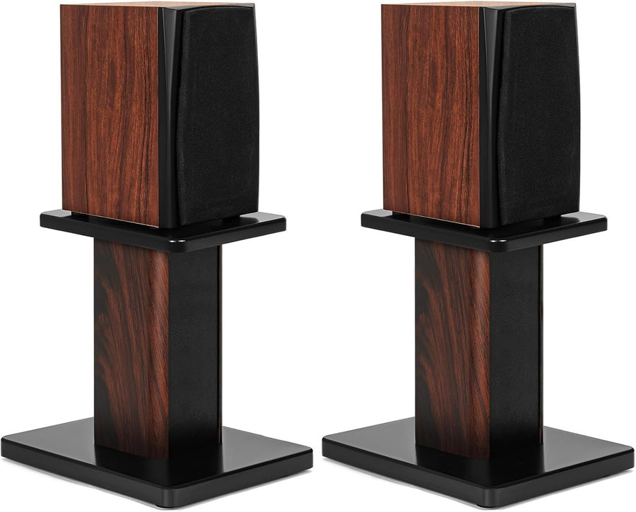 30cm Wood Speaker Stands HiFi Heavy Duty MDF Set Sand Fill Design