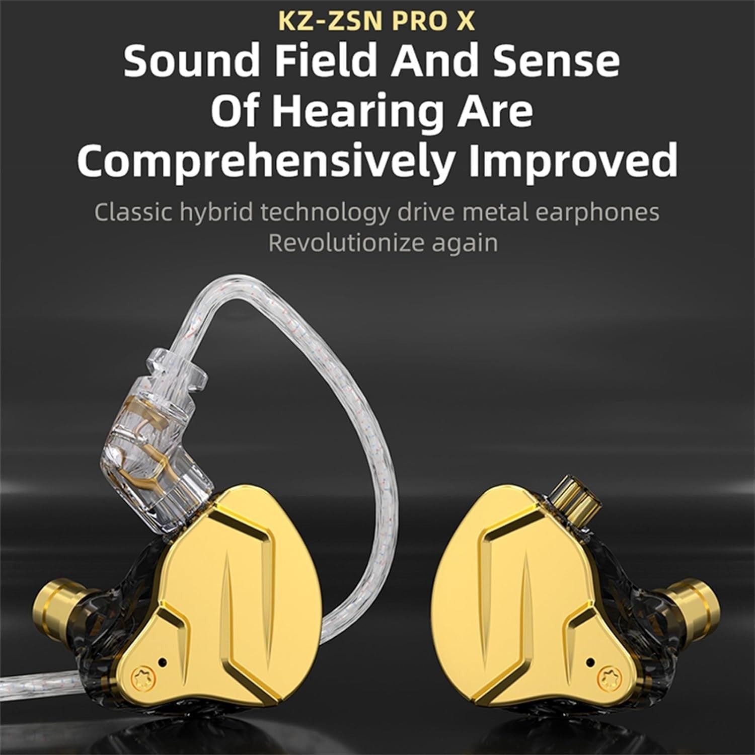 HiFi KZ ZSN ProX Hybrid 1DD+1BA Earphones Noise Cancelling Mic 3.5mm Jack