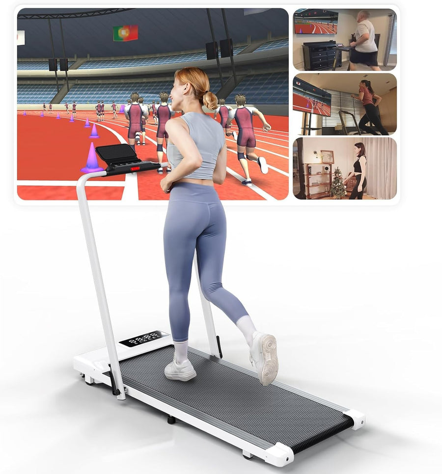Foldable Home Treadmill 12KPH Walking Running Machine with App