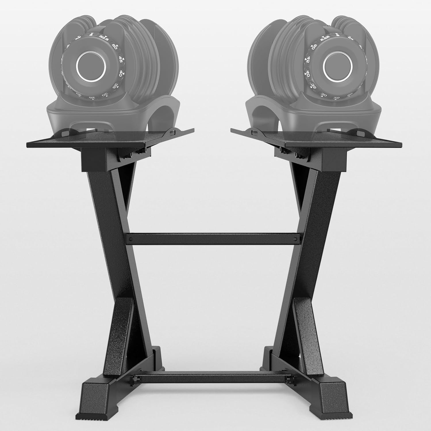 Heavy Duty Adjustable Dumbbell Rack 220LB Capacity Steel Stand Home Gym