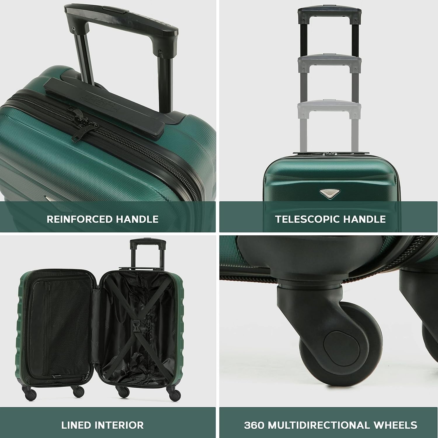 25” Medium Check-In Luggage ABS Hard Shell 4 Wheel Spinner Case