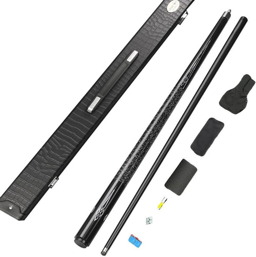 147cm Tournament Pool Cue 10mm Tip Carbon Core Maple 2pc 19–20oz