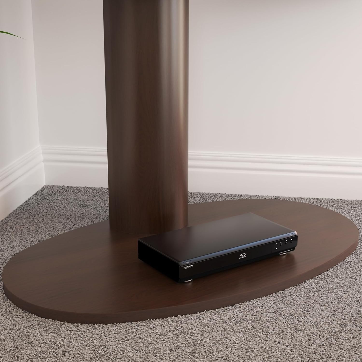 Tall Wood TV Stand Swivel Mount 65” Max, VESA, Adjustable, Modern