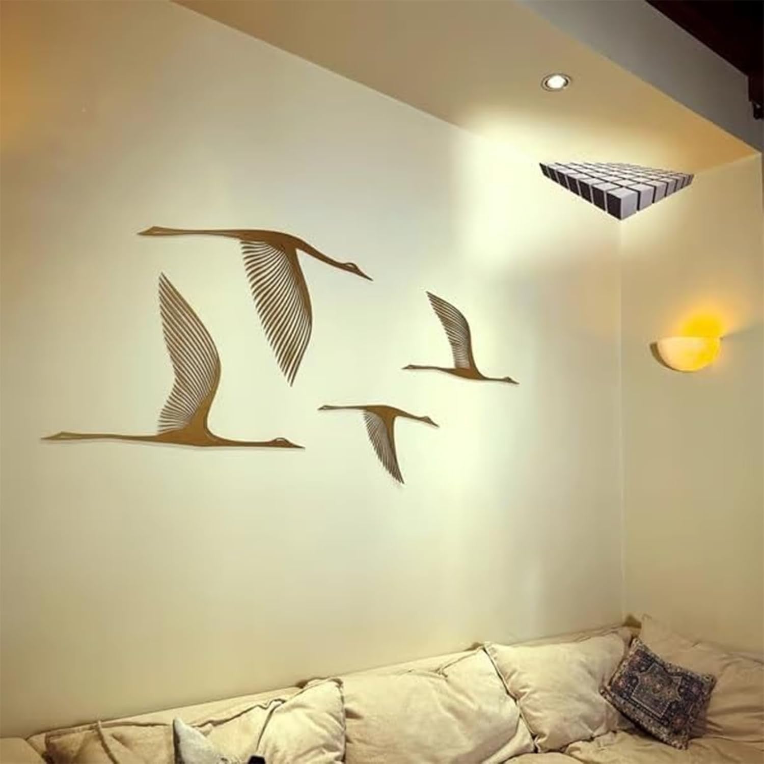 3D Optical Illusion Corner Wall Sticker Cube Art Decal Black