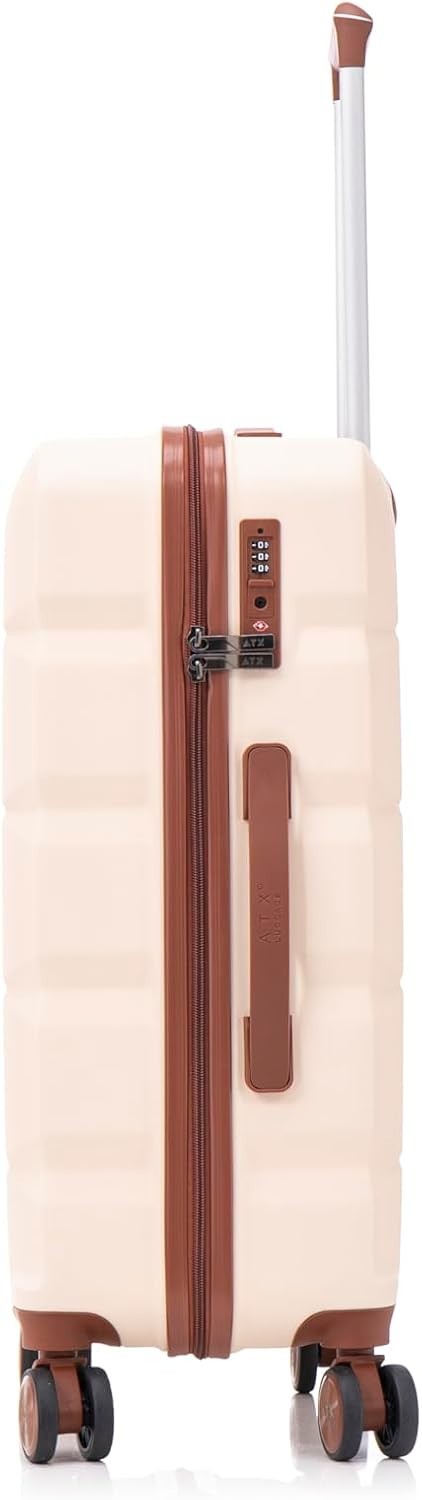 Medium Check In Suitcase 65L ABS Hard Shell Lightweight Dual Spinner TSA