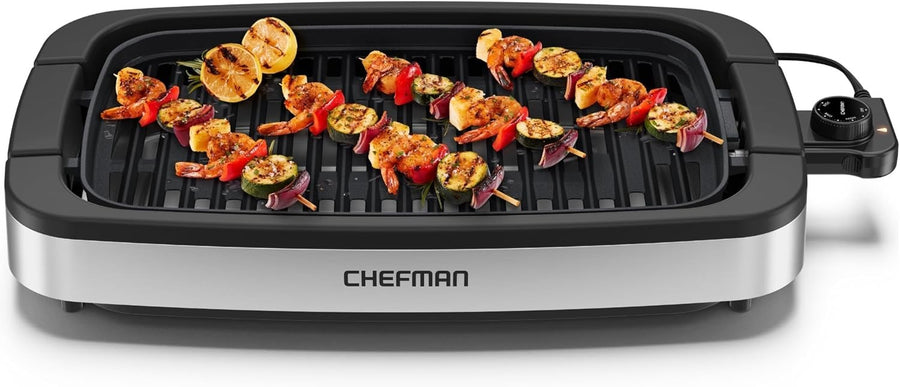 Indoor Electric Smokeless BBQ Grill 1500W, Large Nonstick Cooking Surface