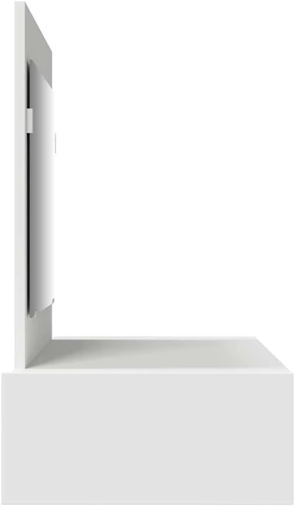 White Modern Dressing Table Makeup Vanity Desk w/ Mirror Compact MDF Wood