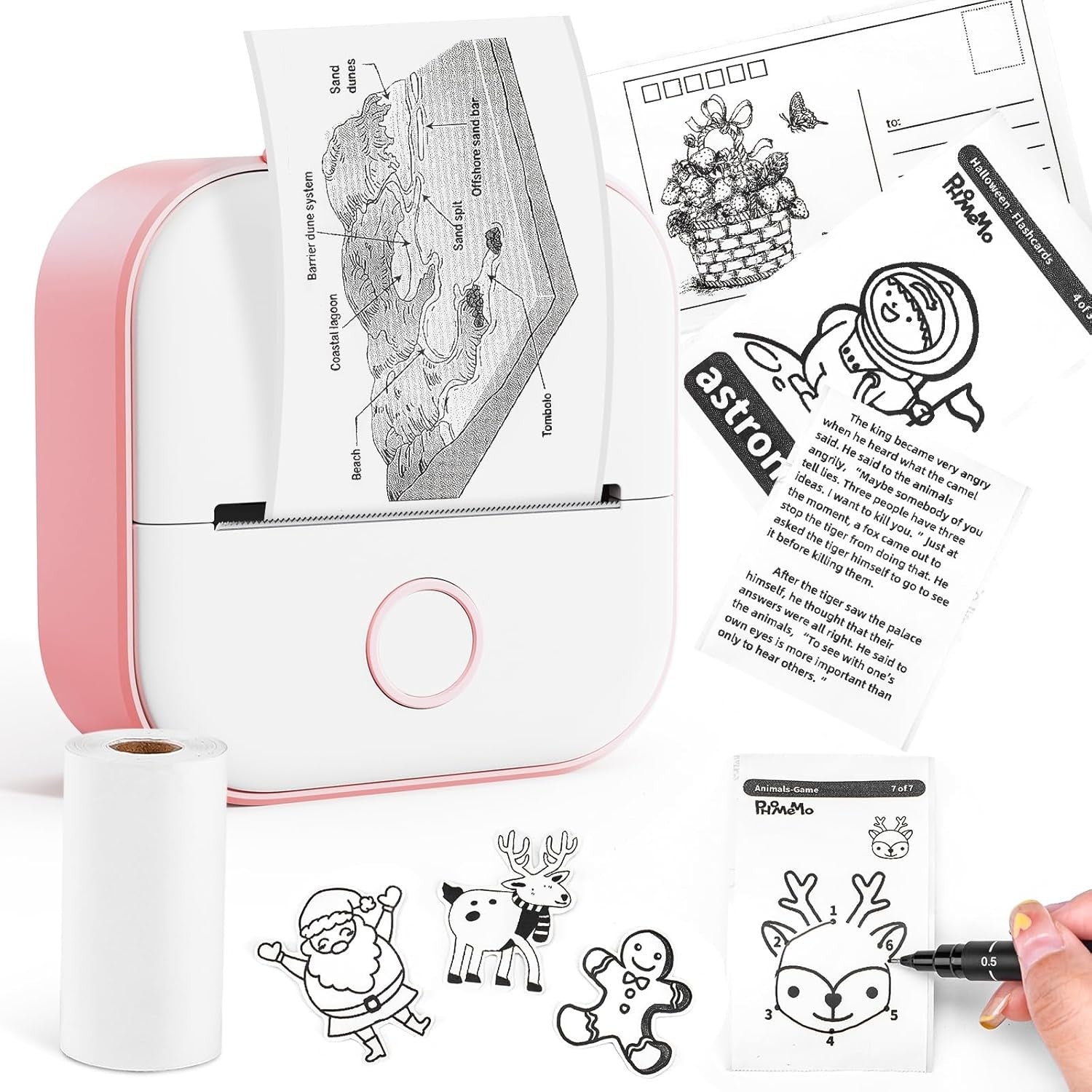 Mini Bluetooth Thermal Sticker Printer Portable Inkless Photo Label