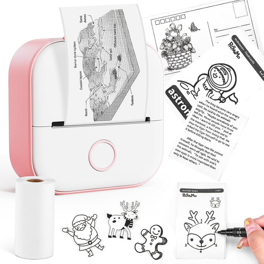 Mini Bluetooth Thermal Sticker Printer Portable Inkless Photo Label