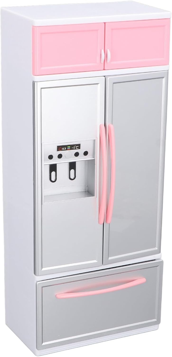 Kids Play Kitchen Pink w/ Stove Oven Microwave Fridge Accessories